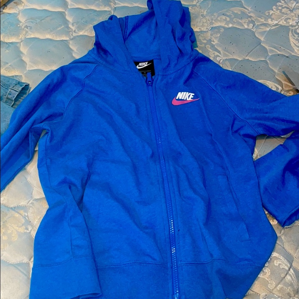 Blue Nikes zip up jacket